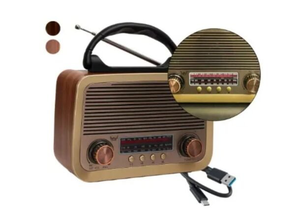 Radio AM FM Retrô Vintage Bluetooth MP3 USB Pen Drive Bivolt Recarregável Vale a Pena Análise Completa e Honesta